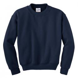 Heavy Blend  8 oz., 50/50 Fleece Crew - Navy 