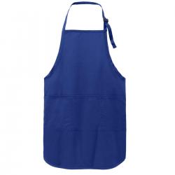 Port Authority Easy Care Full-Length Apron with Stain Release. Royal 