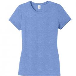 District Made Ladies Perfect Tri Crew Tee. Maritime Frost