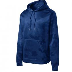 Sport-Tek Sport-Wick CamoHex Fleece Hooded Pullover. ST240 True Royal 