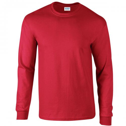 Ultra Cotton 6 Oz. Long-Sleeve T-Shirt - Red - Medium