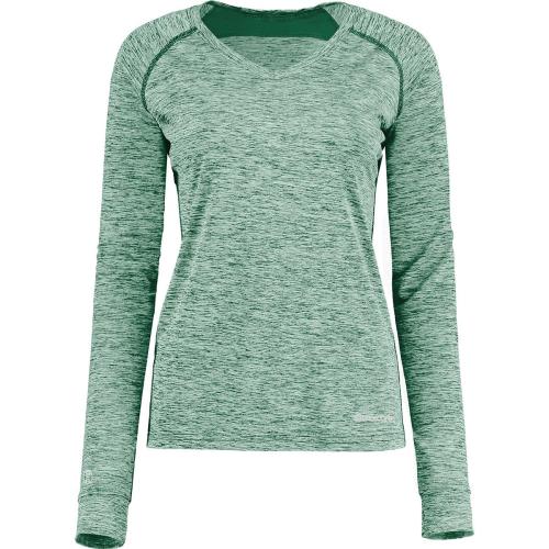 Ladies Electrify Coolcore Long Sleeve Tee Dark Green Heather Small