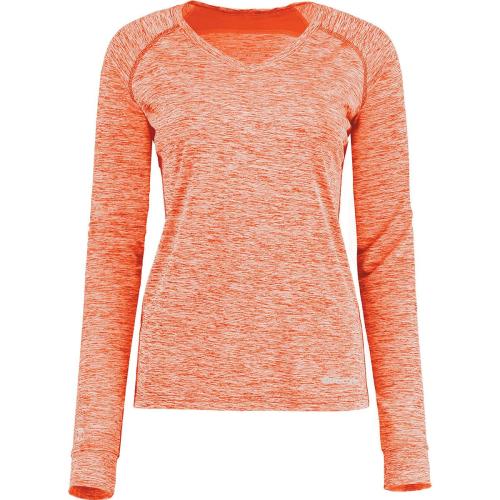 Ladies Electrify Coolcore Long Sleeve Tee Orange Heather Large