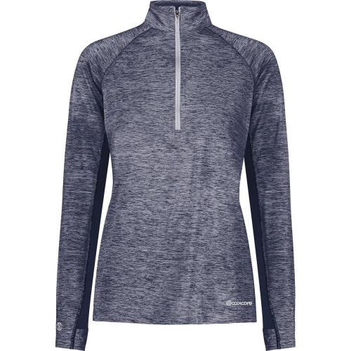 Ladies Electrify Coolcore 1/2 Zip Pullover Navy Heather Large