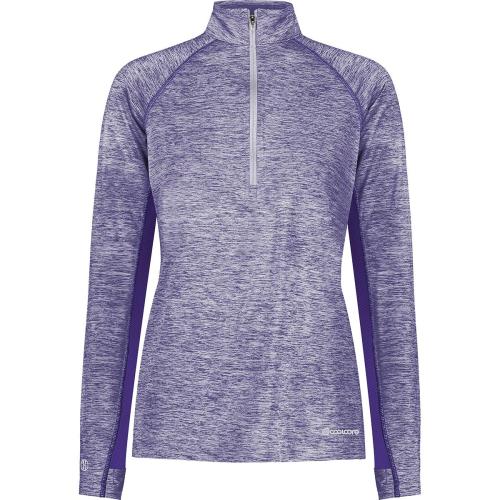 Ladies Electrify Coolcore 1/2 Zip Pullover Purple Heather XLarge