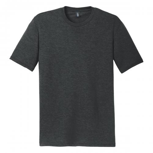 District Made Mens Perfect Tri Crew Tee Black Frost 2XLarge