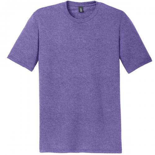 District Made Mens Perfect Tri Crew Tee Purple Frost 2XLarge
