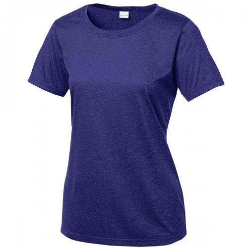 Sport-Tek Ladies Heather Contender Scoop Neck Tee Cobalt Heather 4Xlarge