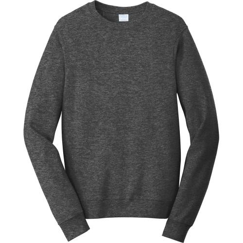 Port & Company Fan Favorite Fleece Crewneck Sweatshirt Dark Heather Grey Small