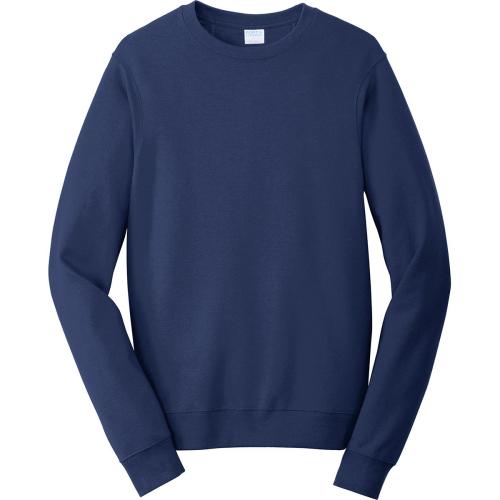 Port & Company Fan Favorite Fleece Crewneck Sweatshirt Team Navy Small