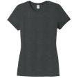 District Made Ladies Perfect Tri Crew Tee. Dm130L Black Frost Large