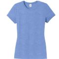 District Made Ladies Perfect Tri Crew Tee. Dm130L Maritime Frost Large
