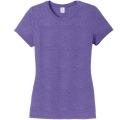 District Made Ladies Perfect Tri Crew Tee Purple Frost Large