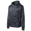 Sport-Tek Sport-Wick Camohex Fleece Hooded Pullover Dark Smoke Grey Medium