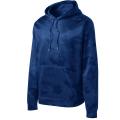 Sport-Tek Sport-Wick Camohex Fleece Hooded Pullover True Royal Medium