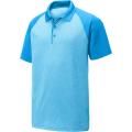 Sport-Tek PosiCharge RacerMesh Raglan Heather Block Polo Pond Blue Heather/ Pond Blue Large